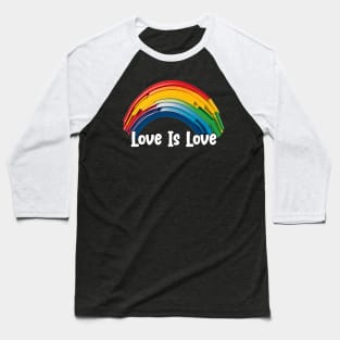 Prideful Skies LGBTQ gay pride Rainbow Colored Design Baseball T-Shirt